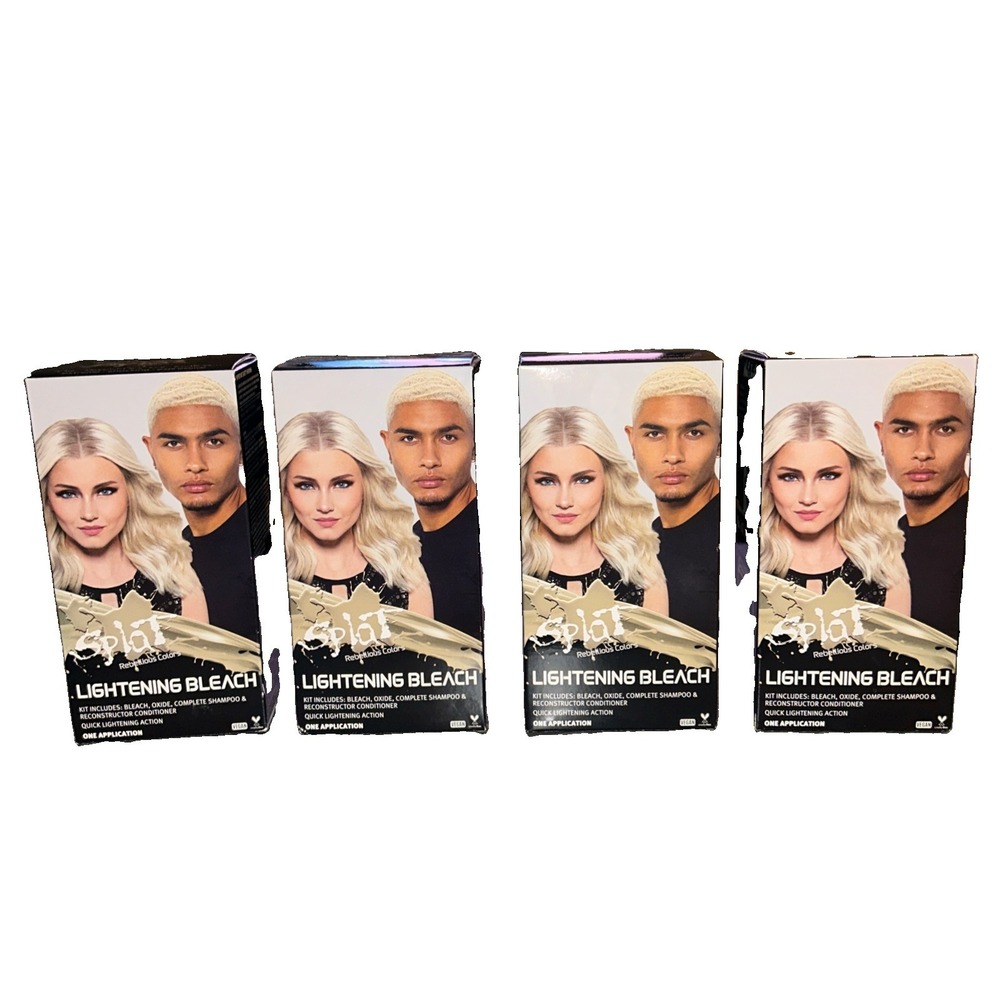 Splat Lightening Bleach Complete Hair Dye Kit Rebellious Colors LOT OF 4